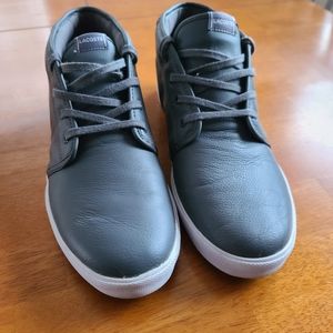 Lacoste SPORT SNEAKERS AMPTHILL LUP LEATHER MID ANKLE CHUKKA SHOES GRAY 12 - Men